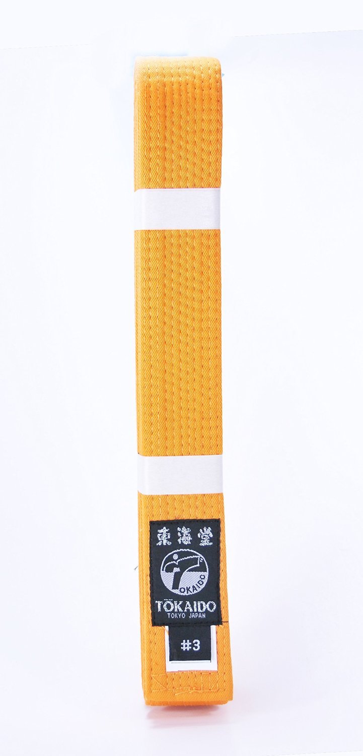 Martial Arts Belt - Judo, Karate, TKD, BJJ, Orange Color, All Sizes