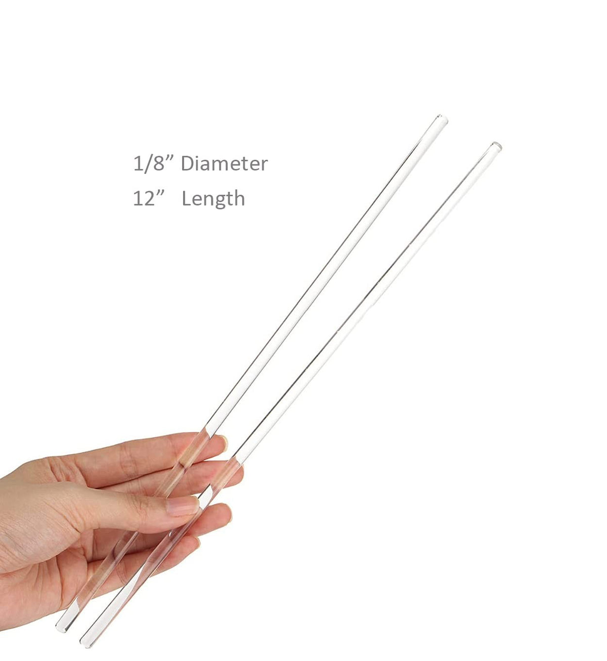Clear Acrylic Dowel Rods Set - 1/8 Inch Diameter, 12 Inch Length, 30 Pieces