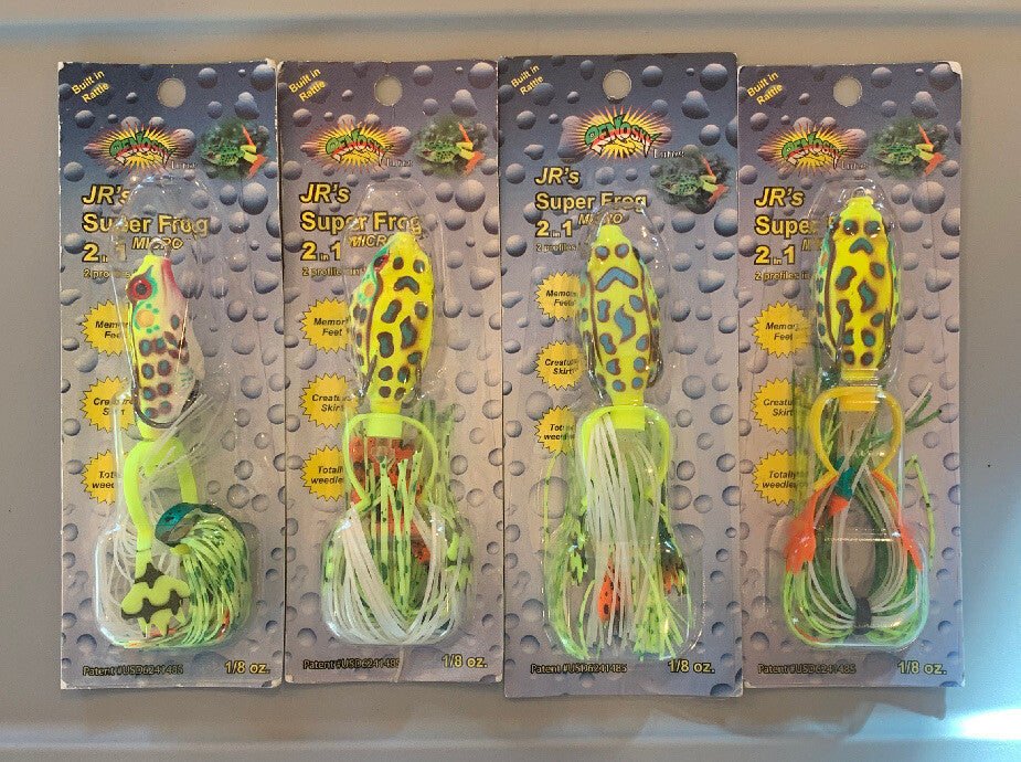 Super Frog Micro Fish Bait - Chartreuse, 4 Pack