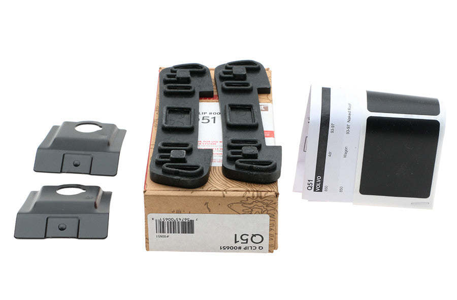 Yakima Q51 Q Tower Clips with A Pads & Vinyl Pads - 2 Clips Set