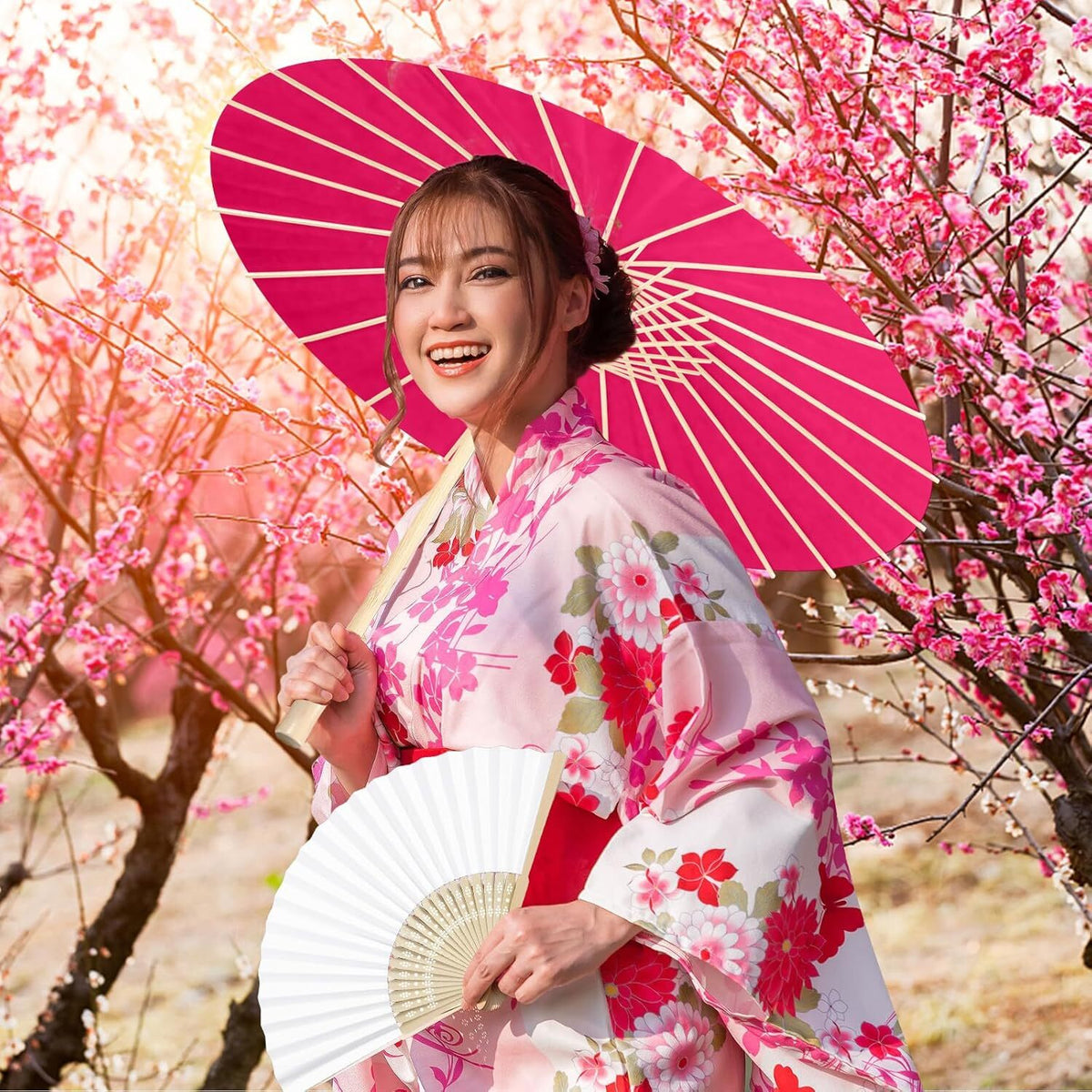 20 Pcs Multicolor Paper Umbrellas 23.6 Inch Parasol DIY Decor