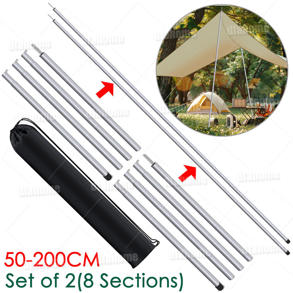 Adjustable Tent Poles Set - Telescopic Canopy Support for Camping & Hiking
