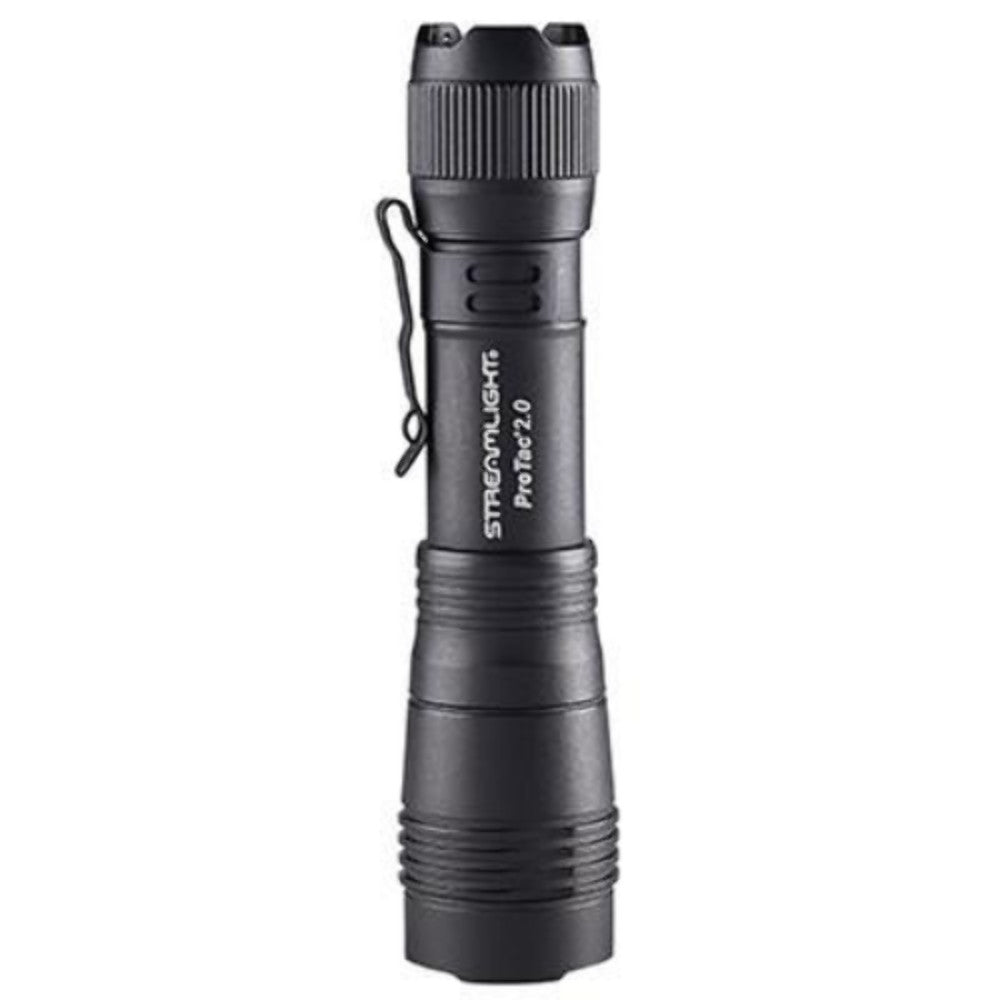 High-Lumen Rechargeable LED Flashlight with Battery, USB Cord & Holster