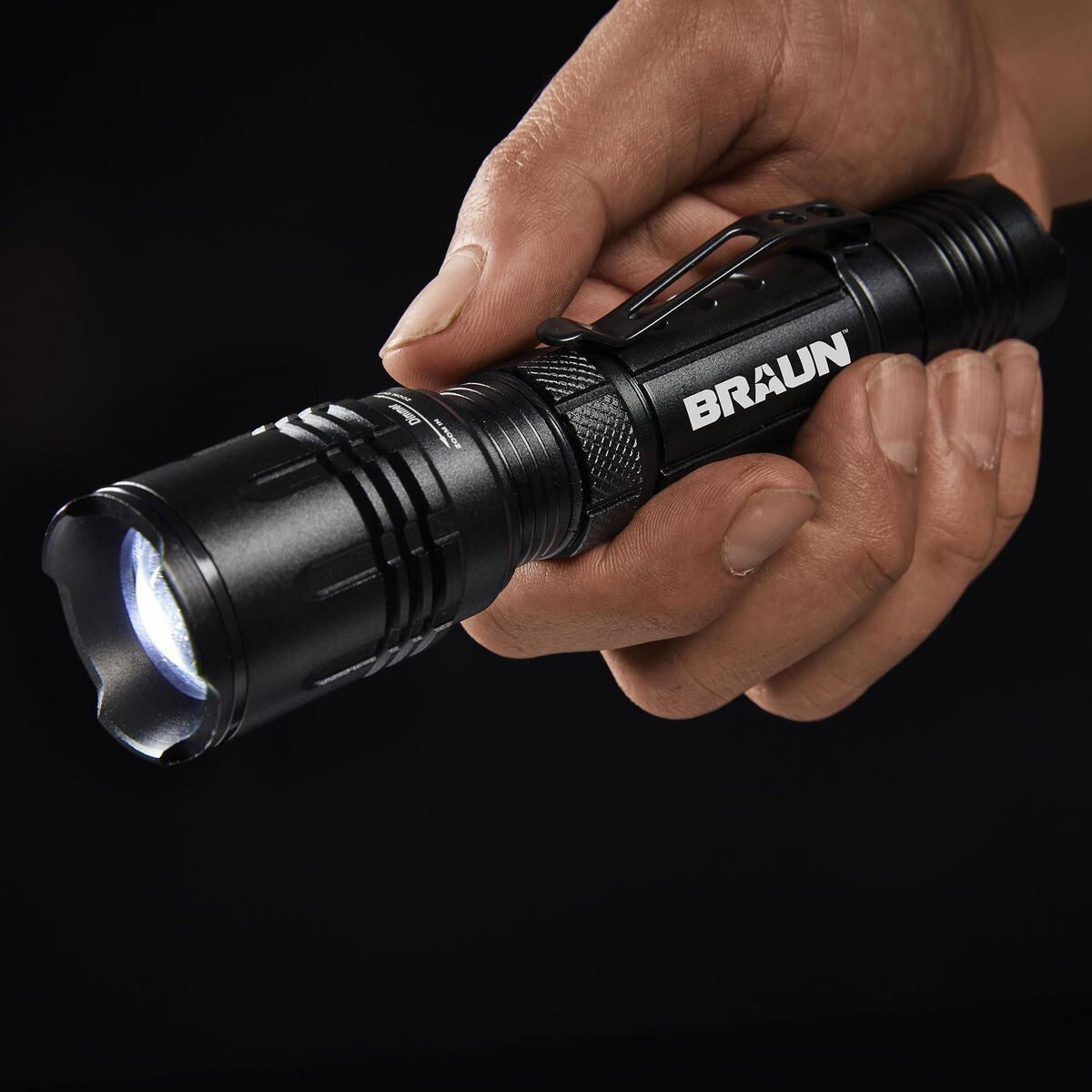 Waterproof Rechargeable Tactical Flashlight 1800 Lumens with Zoom & USB Charging