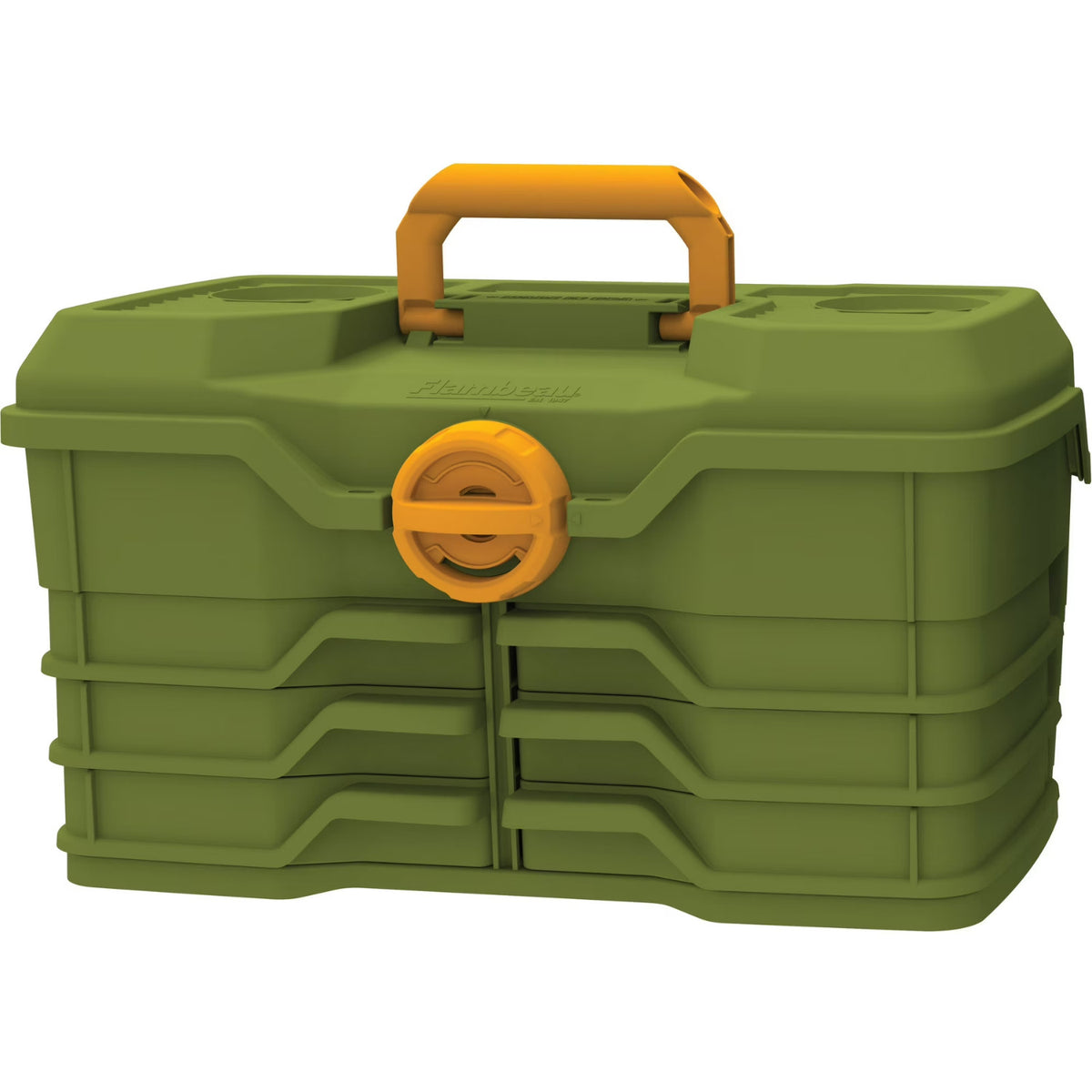 2 Pack Large Fishing Tackle Boxes - 15.5 Inch Green Storage Organizers