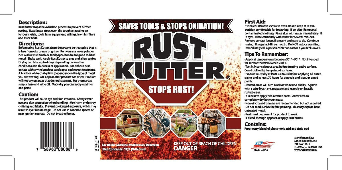 Rust Converter and Rust Remover Spray - Stops Rust & Converts Rust to Primer Surface