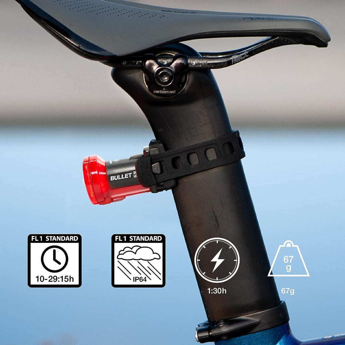 USB Rechargeable Bike Tail Light - Bright LED Safety Signal for Cycling