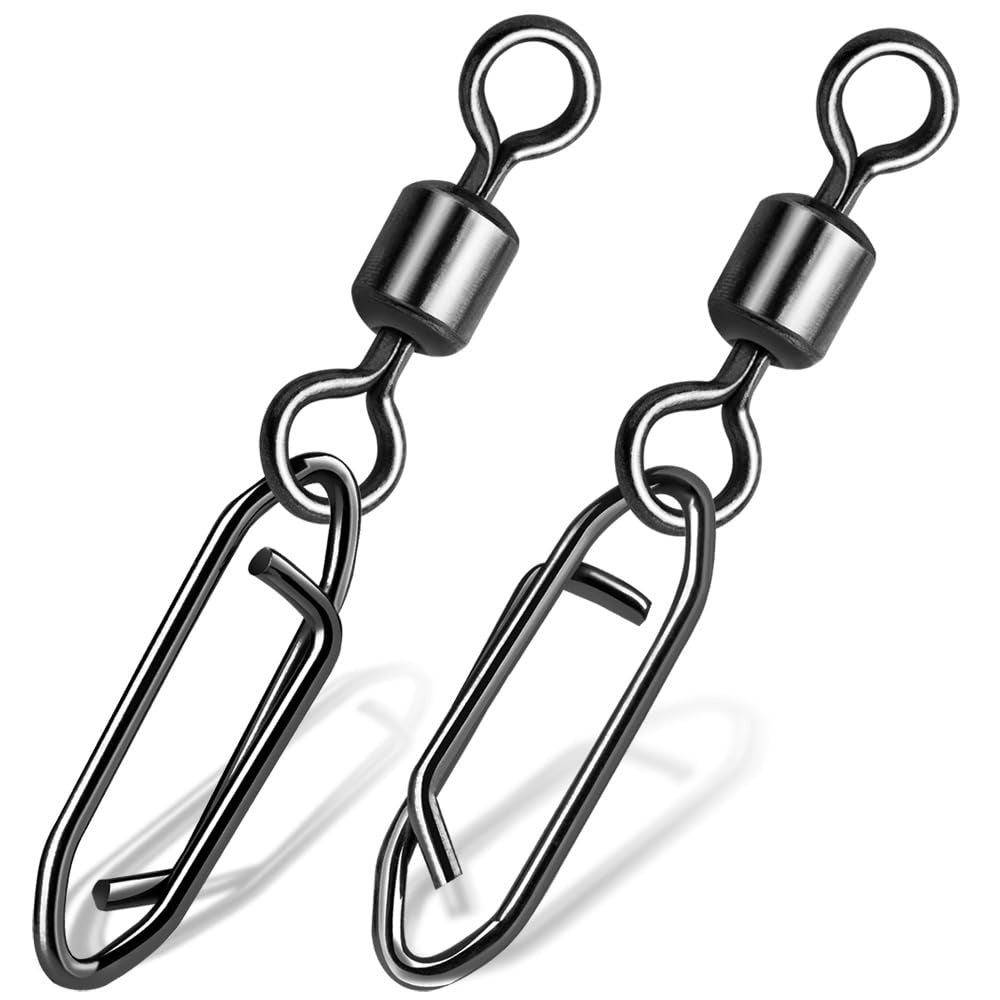 Fishing Speed Clips 50 Pack - Quick Change Swivels for Tackle & Lures