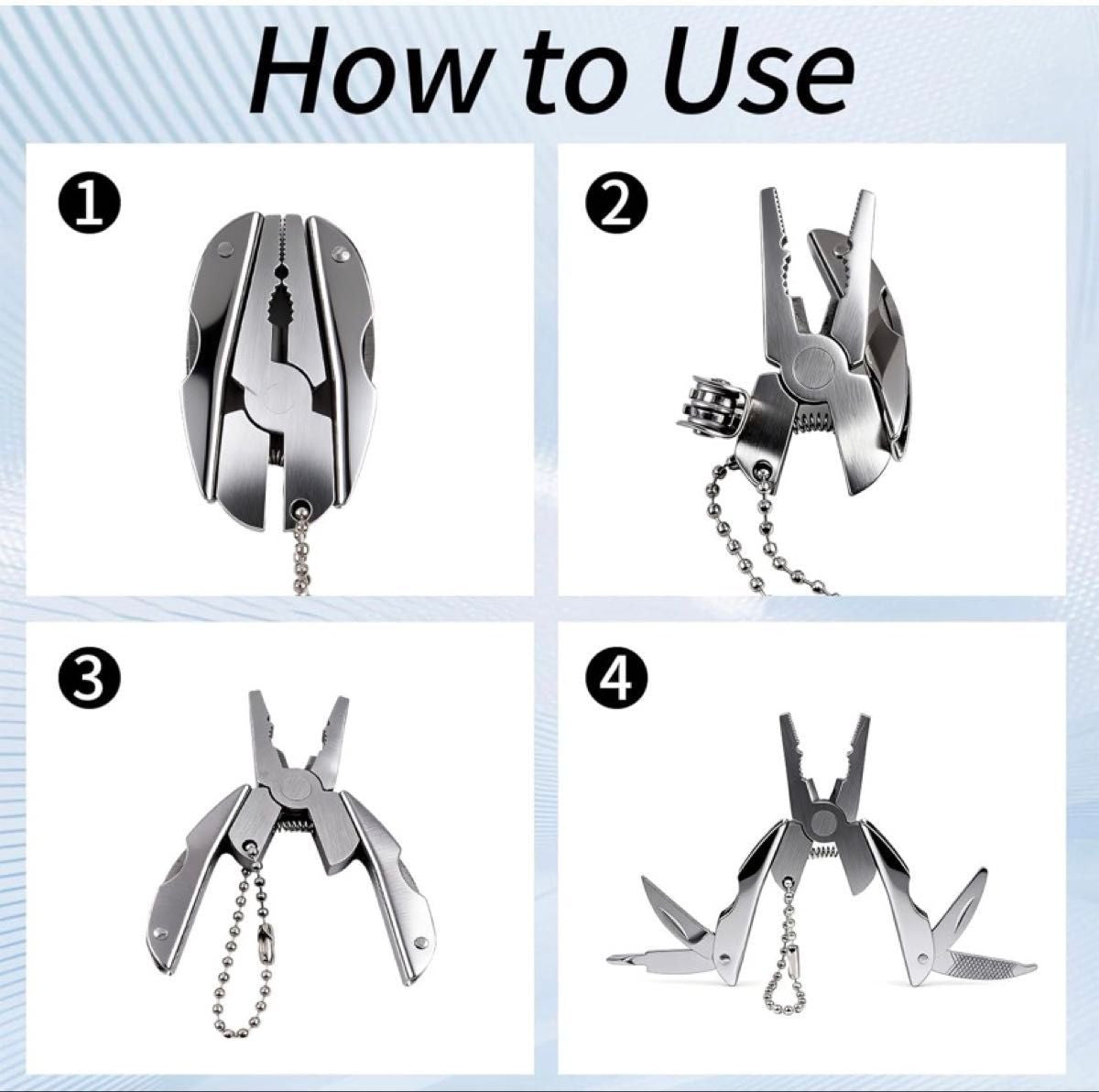Mini Folding Multi Tool Pliers for Camping Fishing and Outdoor Use