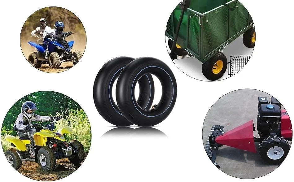 Heavy Duty 13x5.00-6 Inner Tube 2-Pack with Bent Valve for Lawn Mowers & ATV