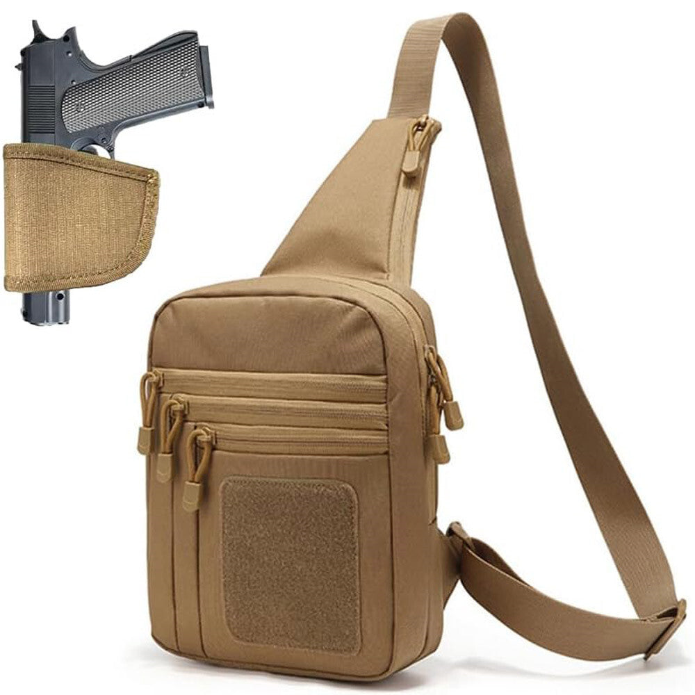 Tactical Gun Bag with Concealed Carry Holster - Crossbody Pistol Pack