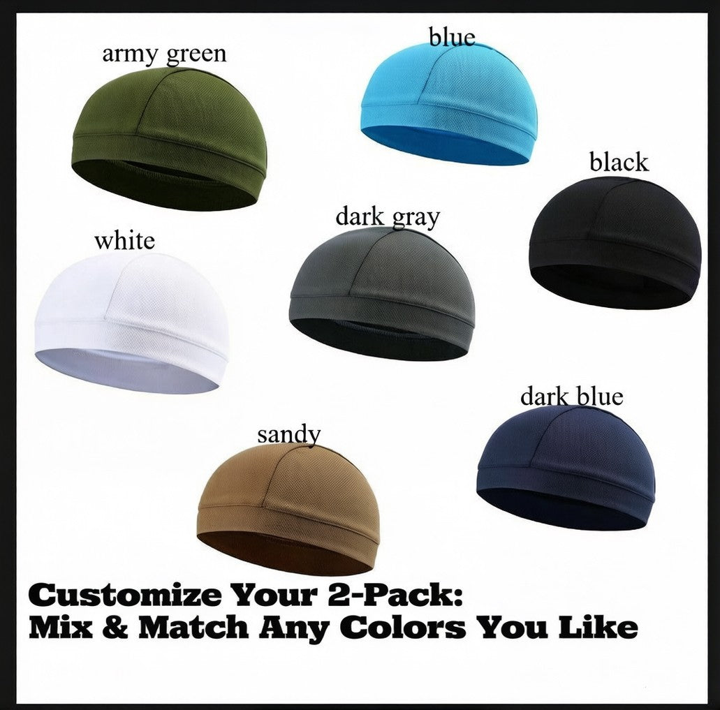 Unisex Cooling & UV Protection Skull Hats Pack - Breathable Quick-Dry Caps