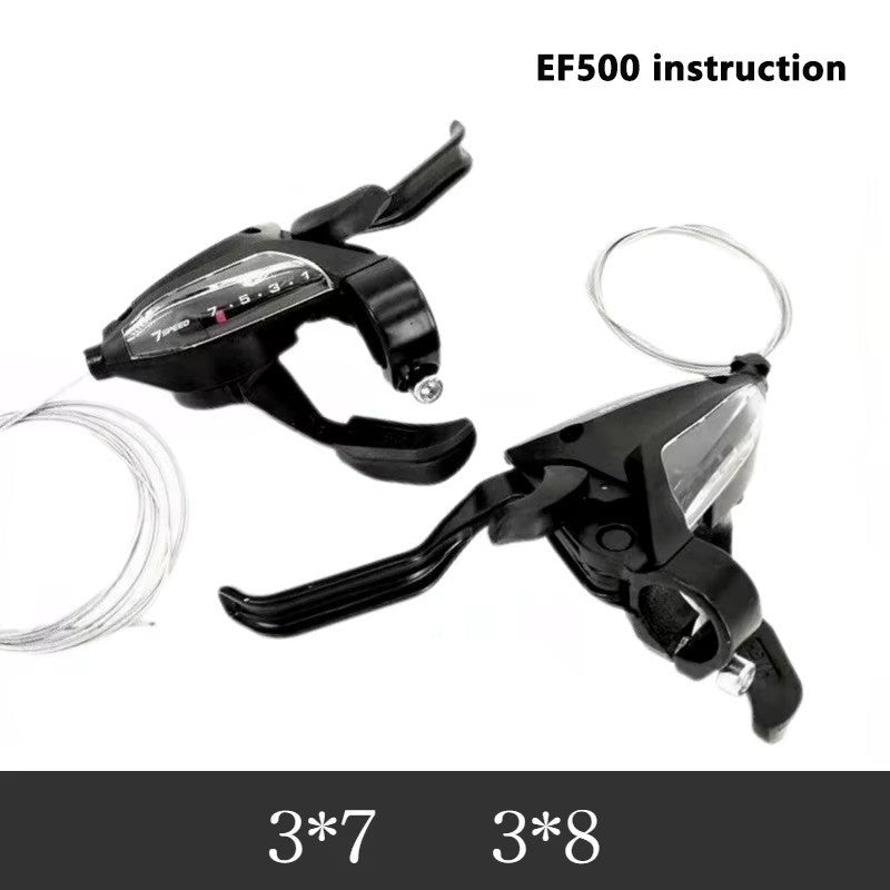 Multi-Speed Bicycle Shifter Set Compatible with Shimano EF500 MTB Bike Brake Levers