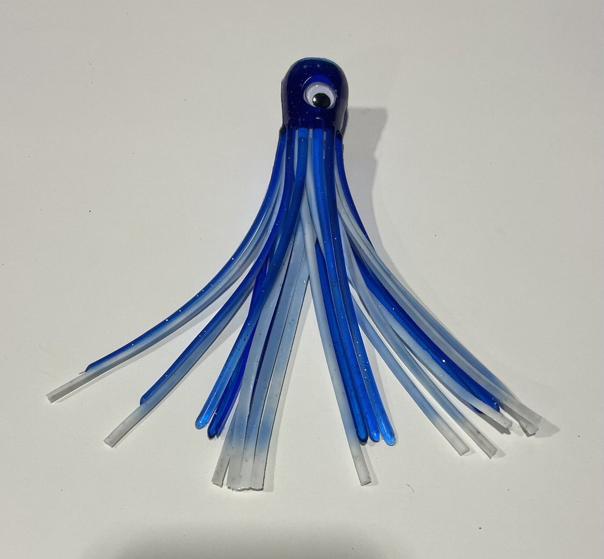 Fishing Trolling Skirts 10 Pack for Tuna Mahi Wahoo - Glitter Moving Eyes
