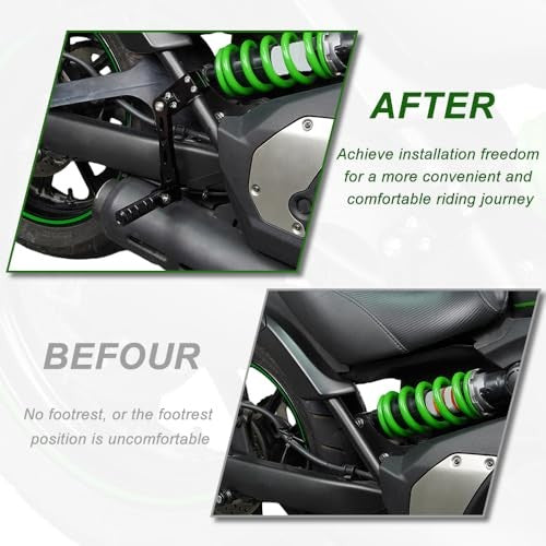 Universal Motorcycle Highway Pegs for 22-28mm Crash Bars - Adjustable Aluminum Support