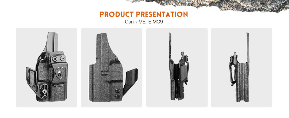 IWB Kydex Holster for Canik Mete MC9 with Optics Cut & Claw - Right Hand