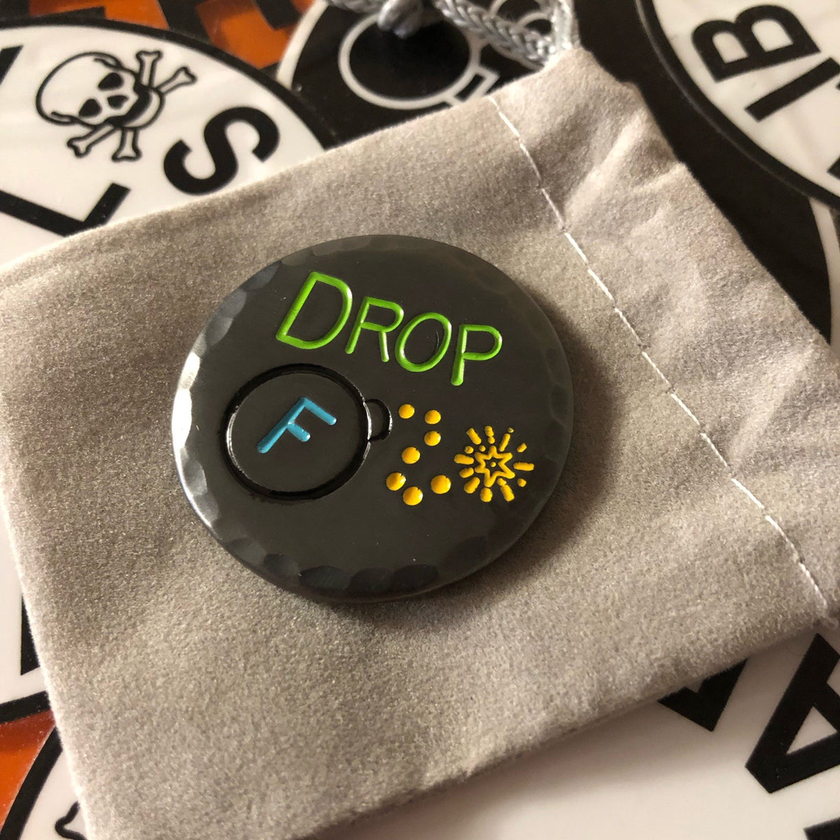 Custom Hand Made Copper Golf Ball Marker - Blackened Copper Finish