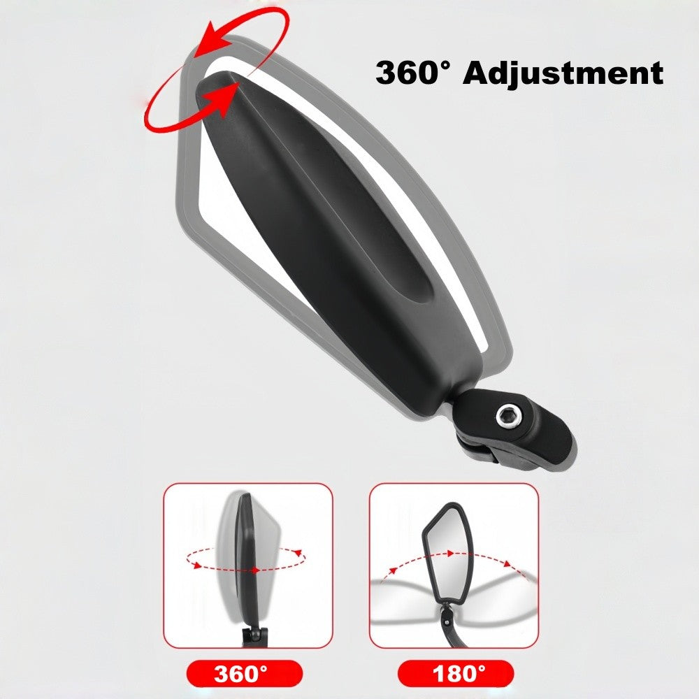 Bike Rearview Mirrors - Handlebar Cycling Safety Mirrors, 2 Pack