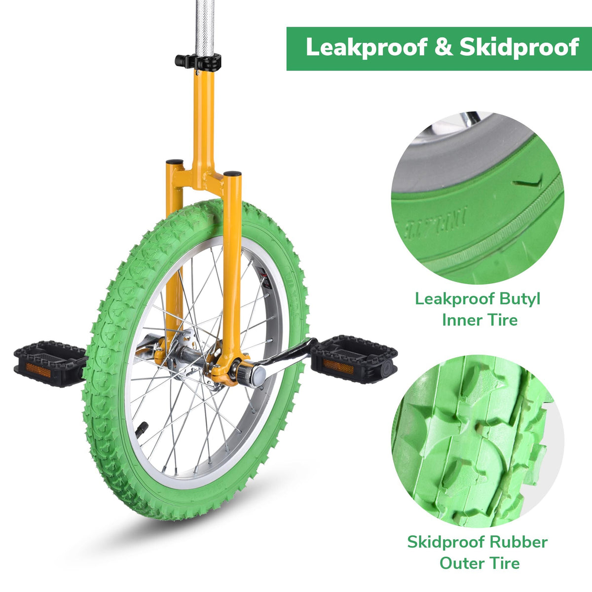 Outdoor Unicycle with Adjustable Seat for Fitness & Balance Training