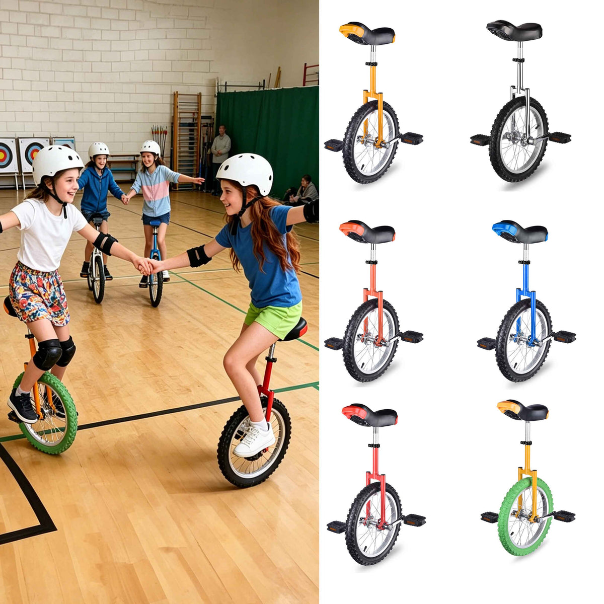 Outdoor Unicycle with Adjustable Seat for Fitness & Balance Training