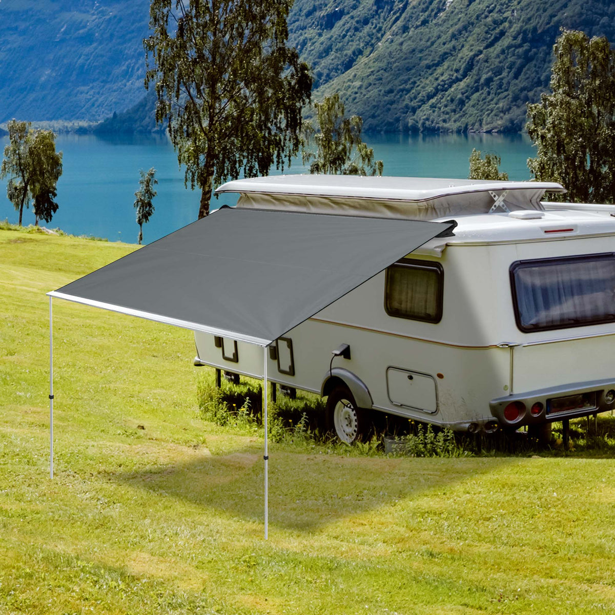 Car Side Awning Replacement Fabric UV50 Water-Resistant Shade for Camping & Travel