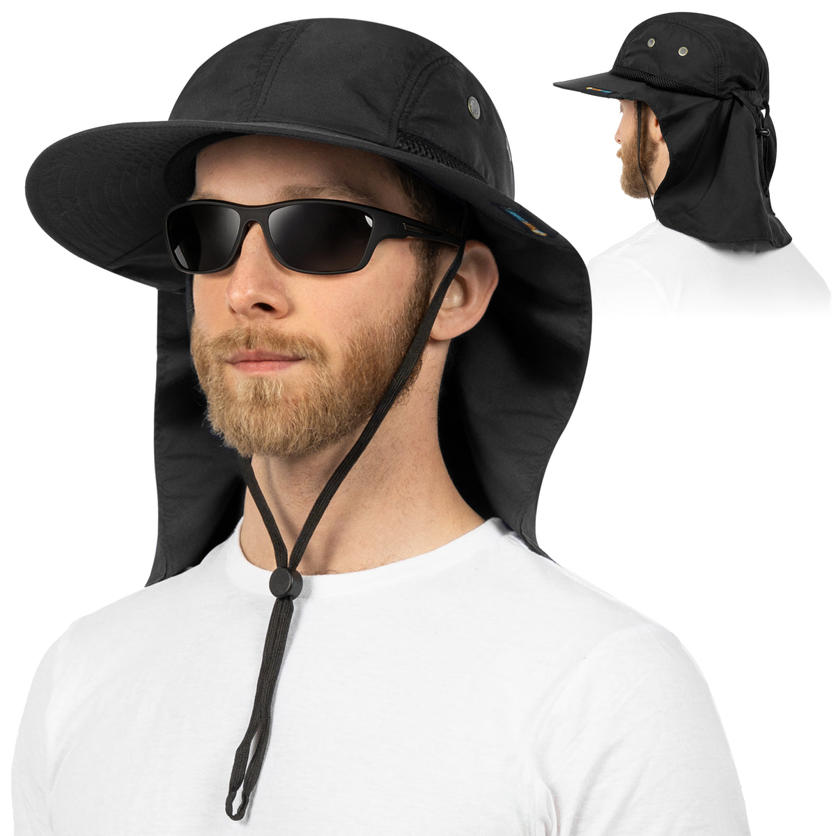 Wide Brim Sun Hat UV Protection Bucket Hat for Hiking Camping Fishing Men