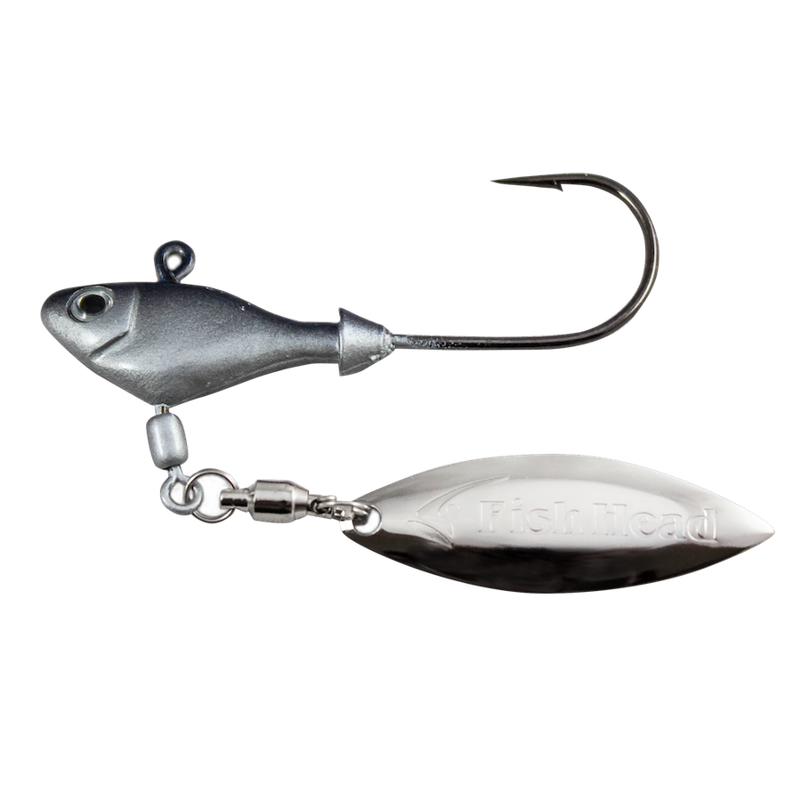 Fish Head Spin Underspin Jig - Multi-Color & Weight Options for Freshwater & Saltwater Fishing