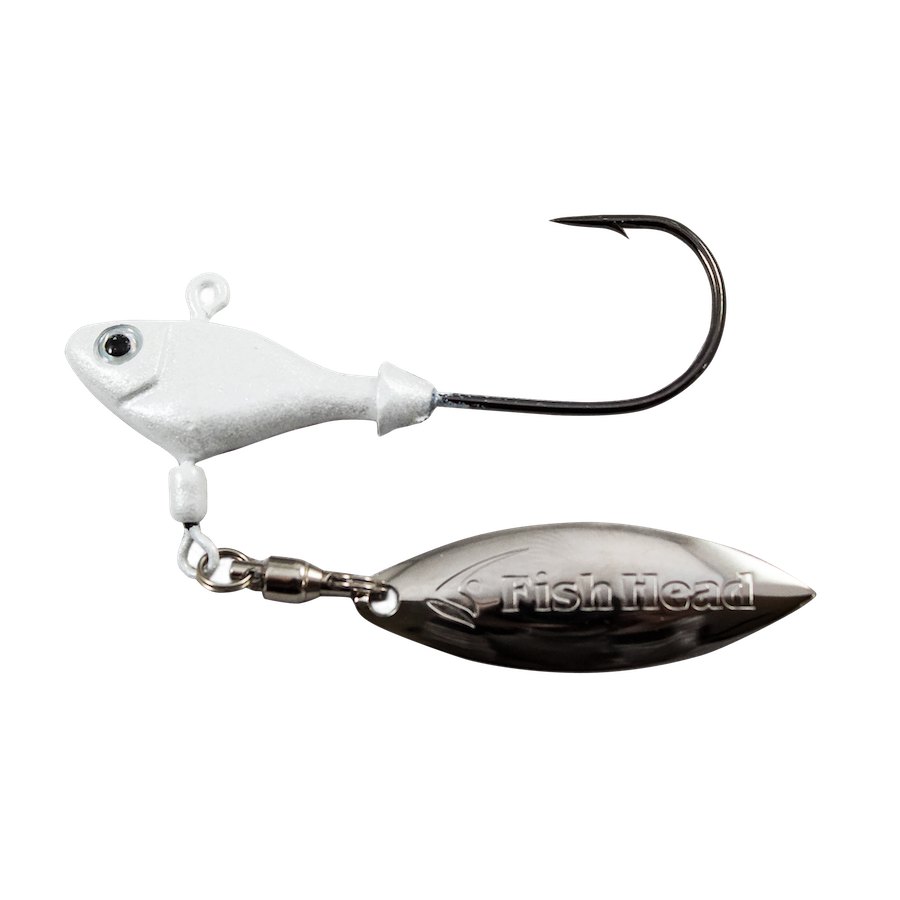 Fish Head Spin Underspin Jig - Multi-Color & Weight Options for Freshwater & Saltwater Fishing