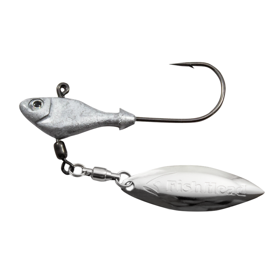 Fish Head Spin Underspin Jig - Multi-Color & Weight Options for Freshwater & Saltwater Fishing