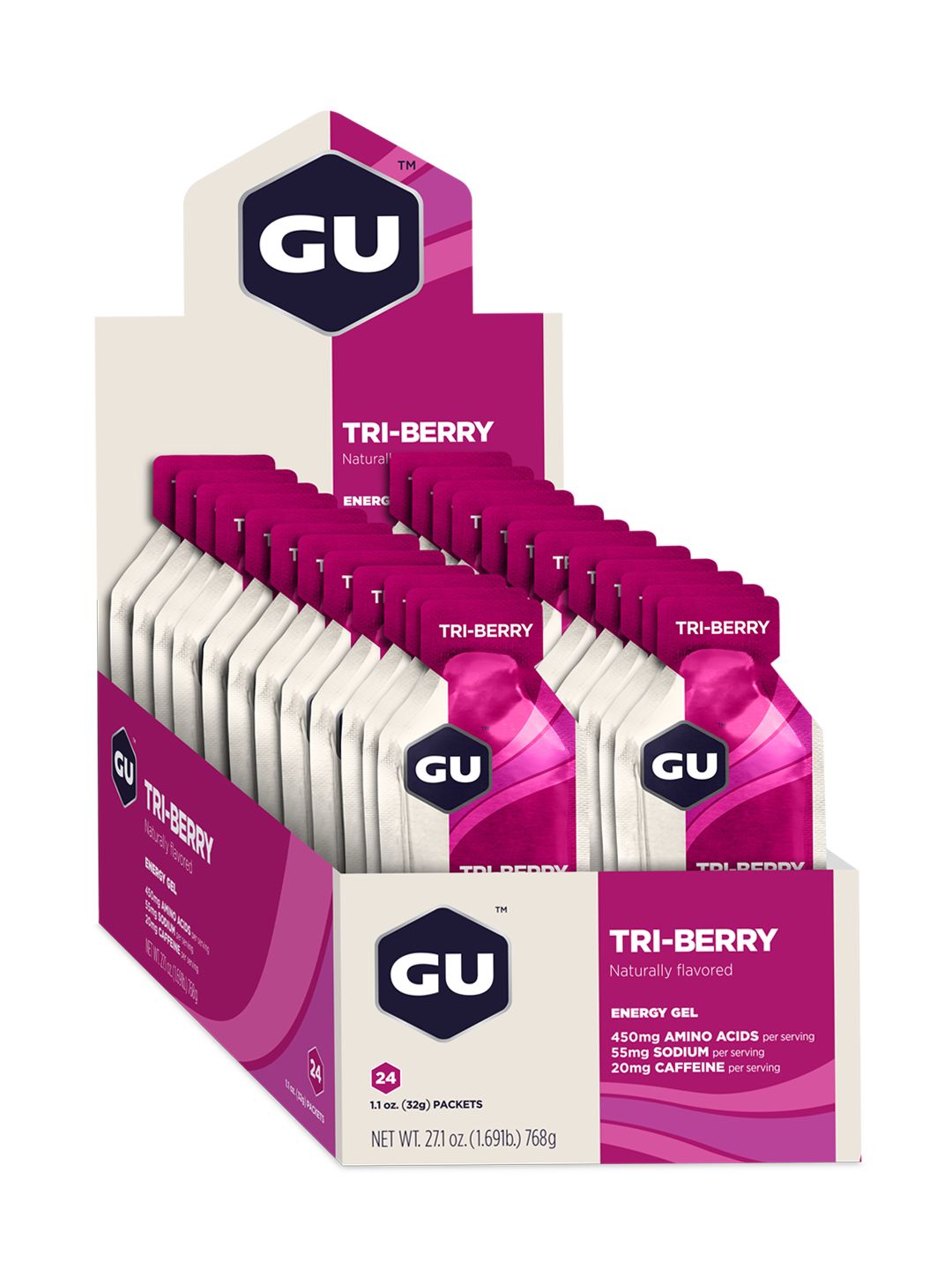 Energy Gel Pack of 24 for Sports & Training - Portable Carbohydrate