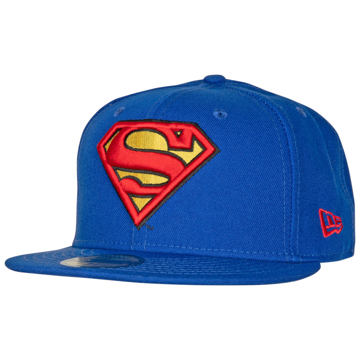 Superman Symbol Blue Fitted Hat - Classic New Era 59Fifty Cap for Men