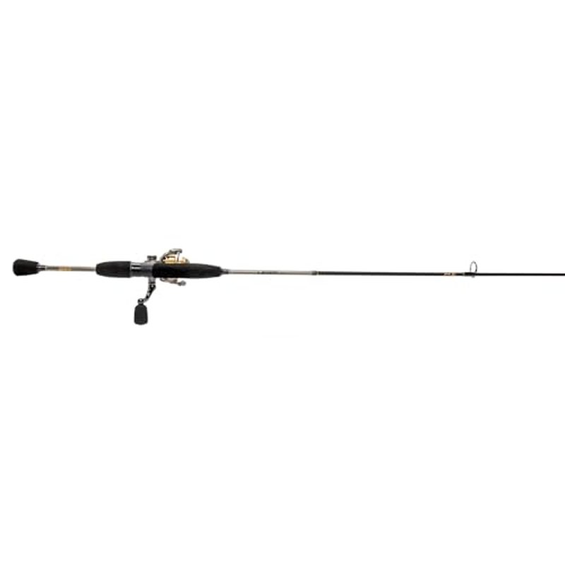 Lew¡¯s Laser Lite Spinning Reel and Fishing Rod Combo, IM6 Rod with Fast Action, 3+1 Bearings, Speed Lube, Metallic Gray/Gold/Black