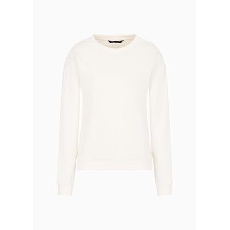Armani Exchange womens Cotton French Terry Sweatshirt With All Over Logo