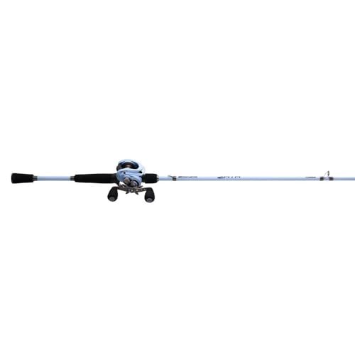 Abu Garcia Zata LTD Baitcast Low Profile Reel and 7' Fishing Rod Combo, Magnetic Braking System, 24-Ton Graphite Construction, Graphite Body & Sideplates, Left Handle Position