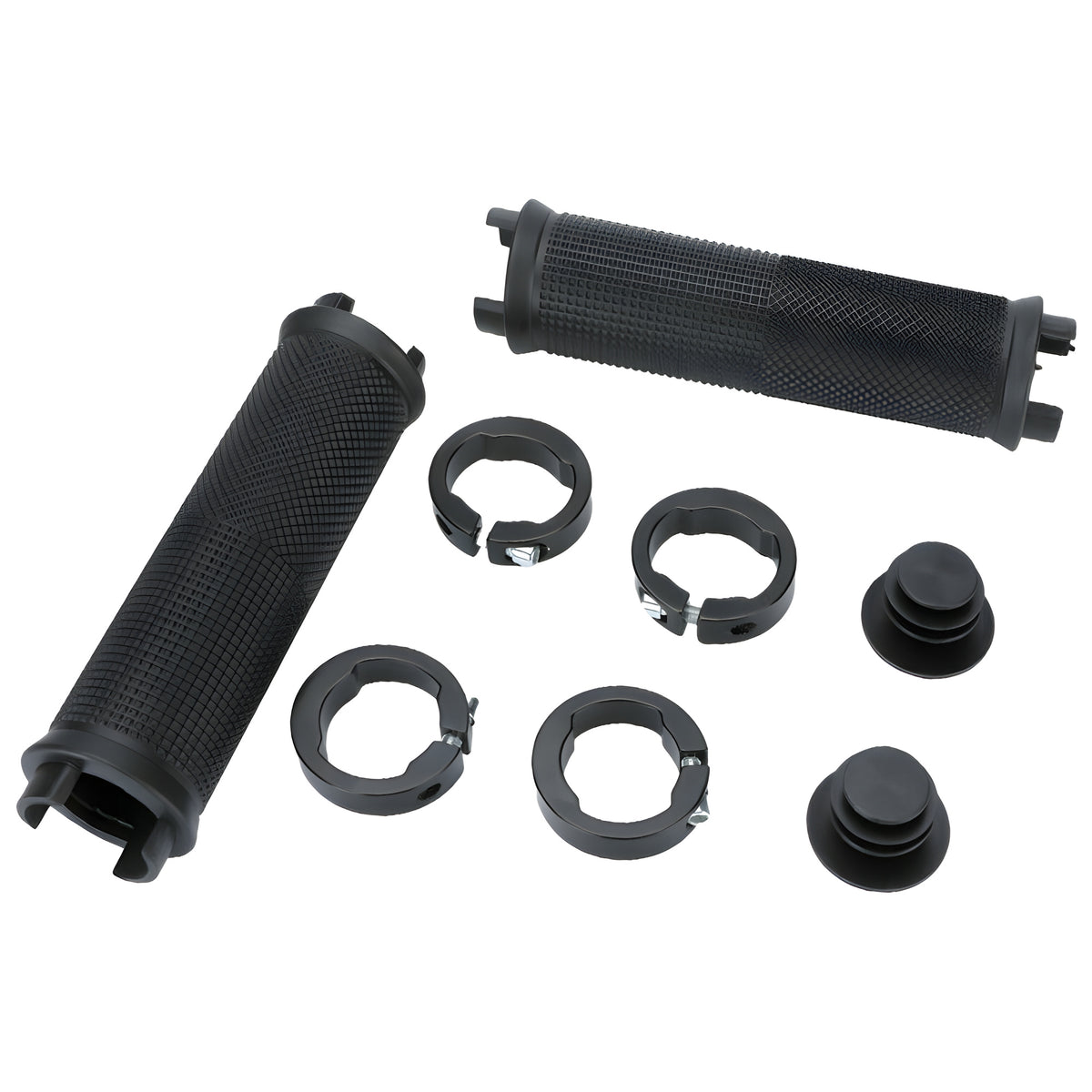 Ergonomic Rubber Bicycle Handlebar Grips for Mountain Bikes - Lock-On Ends
