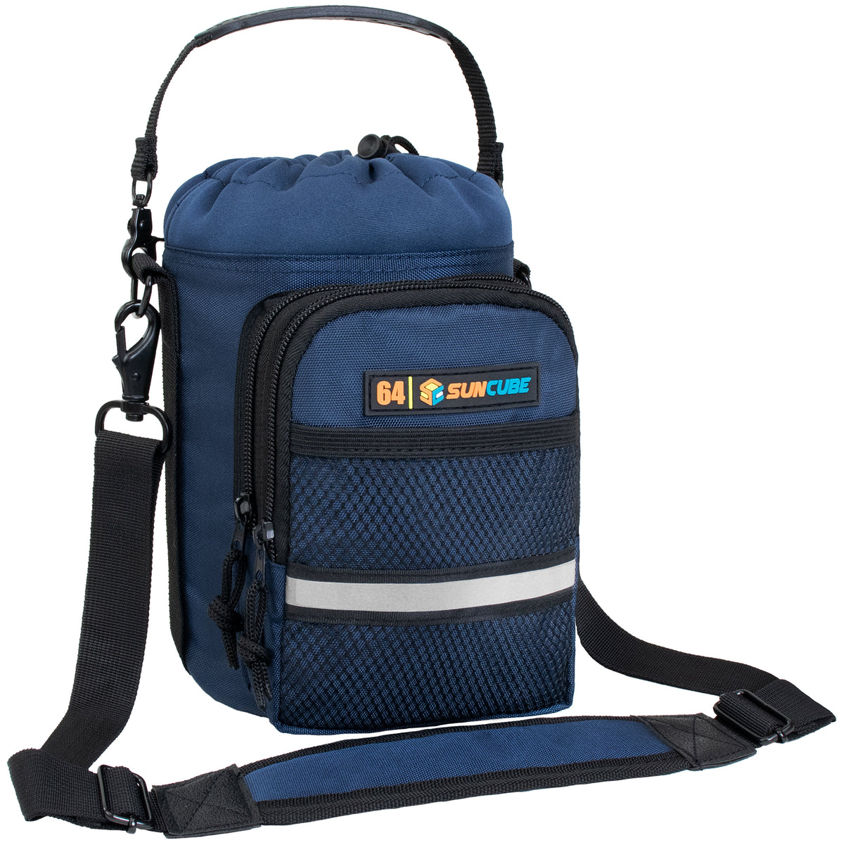 Insulated Water Bottle Carrier Bag with Adjustable Straps for Hiking Camping Travel
