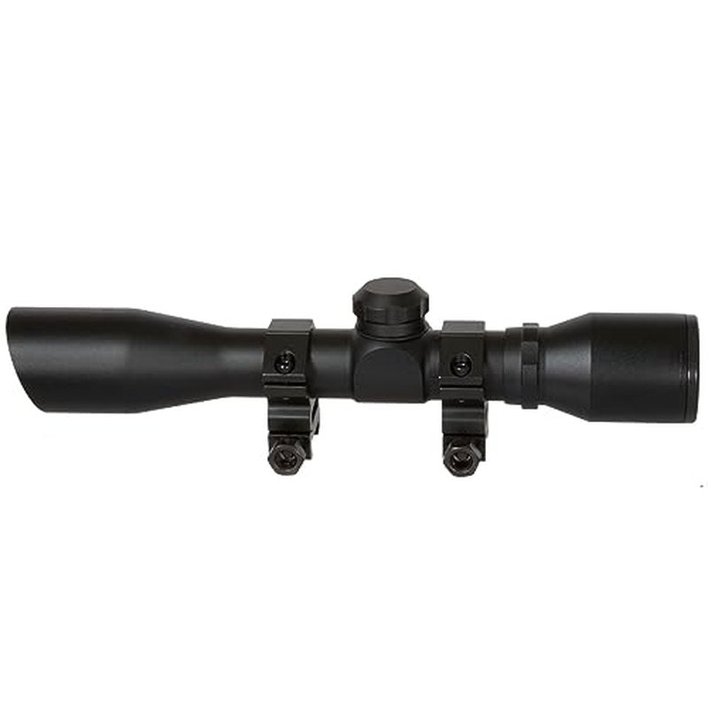 TRUGLO 4x32MM Compact Tactical Hunting Shooting Durable Waterproof Fogproof Scratch-Resistant Aluminum Tube Diamond Reticle Riflescope with Weaver-Style Rings & Lens Covers Included