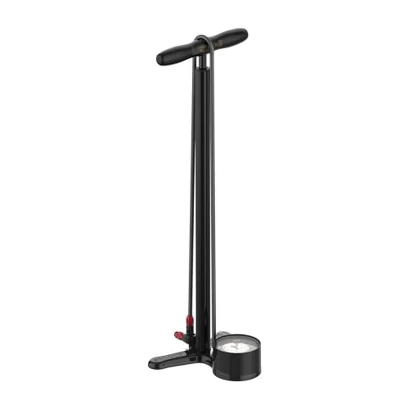 LEZYNE Classic Floor Drive 3.5 High Pressure Bicycle Floor Pump with Accurate 3.5" Analog Gauge - Aluminum/Steel 220 PSI Tire Air Pump for Road/Track Bikes - ABS-1 Pro Chuck Fits Presta/Schrader Valve