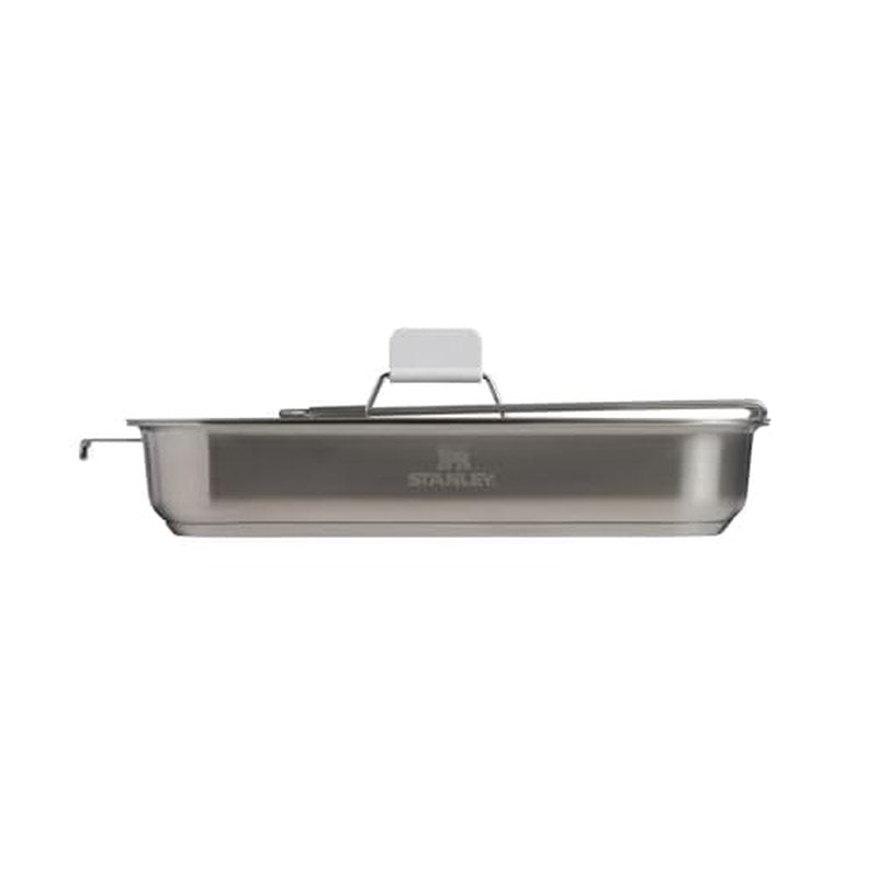 Stanley Wildfare Pro 5-Piece Stainless Steel Square Pan Cook Set | 10 in Fry Pan with Fold & Lock Handle | Cutting Board and Spatula | Camping Essentials for Your Camp Kitchen | BPA-Free
