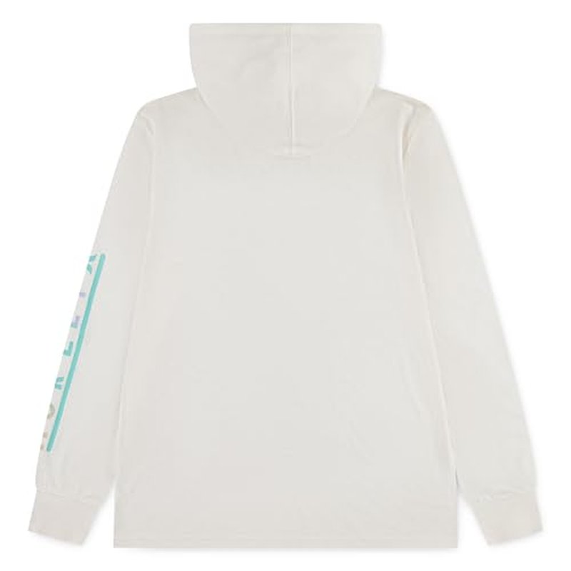 Hurley Long Sleeve Hooded Graphic T-Shirt Pale Ivory