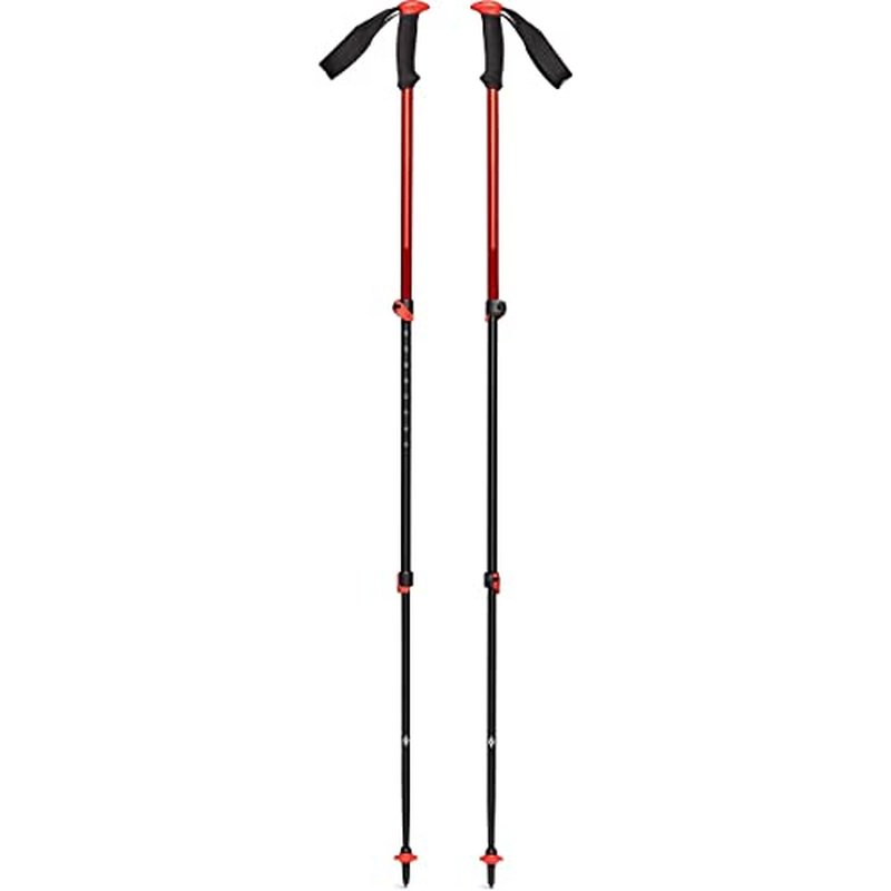 BLACK DIAMOND Trail Sport Trekking Poles, Two Lightweight Collapsible Aluminum Hiking Sticks with FlickLock Easy Adjustability for Hiking, Trekking, Backpacking, Walking, Camping, Travel