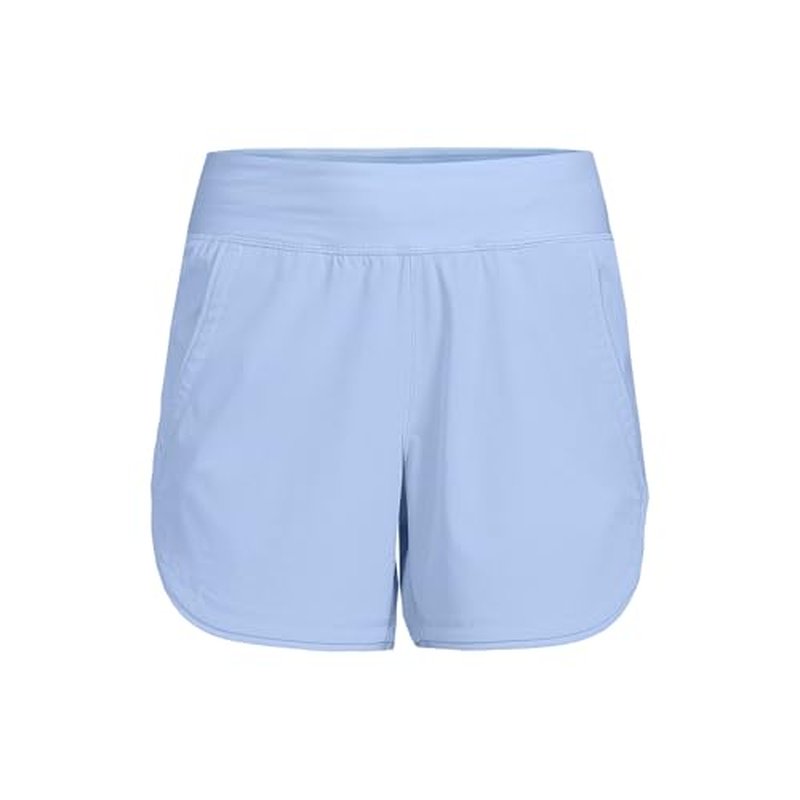 Lands' End Women's 5" Quick Dry Elastic Waist Board Shorts Swim Cover-up Shorts with Panty