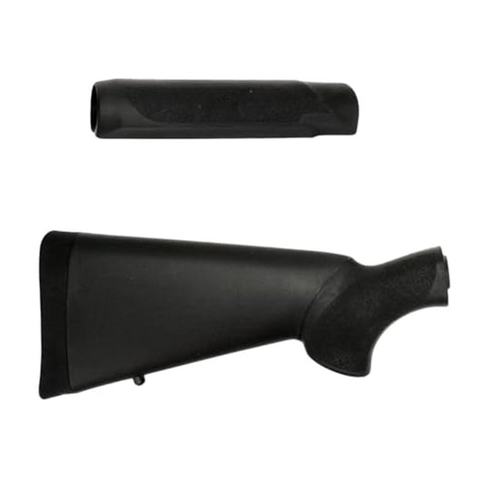 Hogue OverMolded Rubber Shotgun Stock & Forend Kit for Mossberg 500, 590A1, 510 Mini, Maverick 88 (12Gauge) Black - 05012