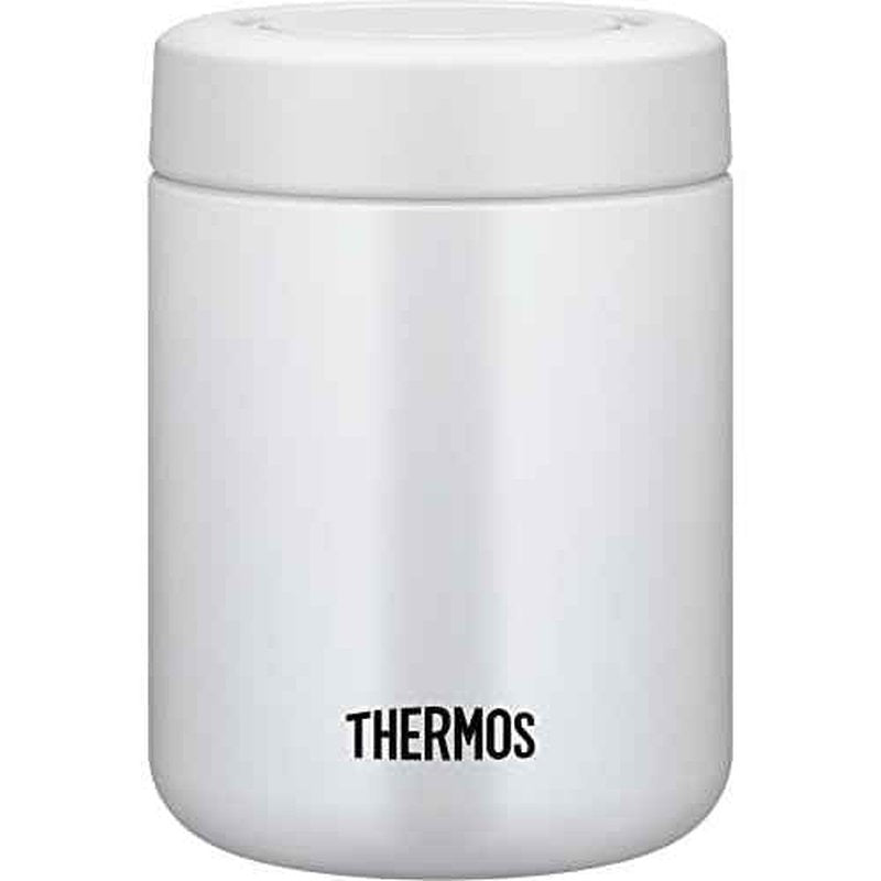 Thermos JBR-501 WHGY Vacuum Insulated Soup Jar, 16.9 fl oz (500 ml), White Gray, Standard Model, Hot & Cold Clean, Easy to Clean, Round Mouth Design