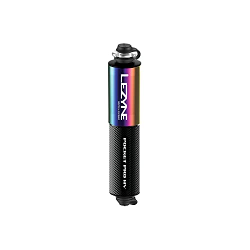 Lezyne Pocket Drive Pro HV Mini Pump - Aluminium, 90psi, Presta/Schrader, With Mount, Neo/Black