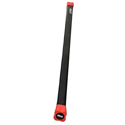 HulkFit Total Body Workout Weighted Bar Weighted Workout Bar Weighted Exercise Bar (25), Red, 25 Pounds