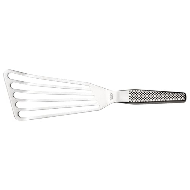 Global Fish Spatula, Rust Resistant Stainless Steel, Angled Slotted Turner, GS-27