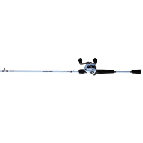 Abu Garcia Zata LTD Baitcast Low Profile Reel and 7' Fishing Rod Combo, Magnetic Braking System, 24-Ton Graphite Construction, Graphite Body & Sideplates, Left Handle Position