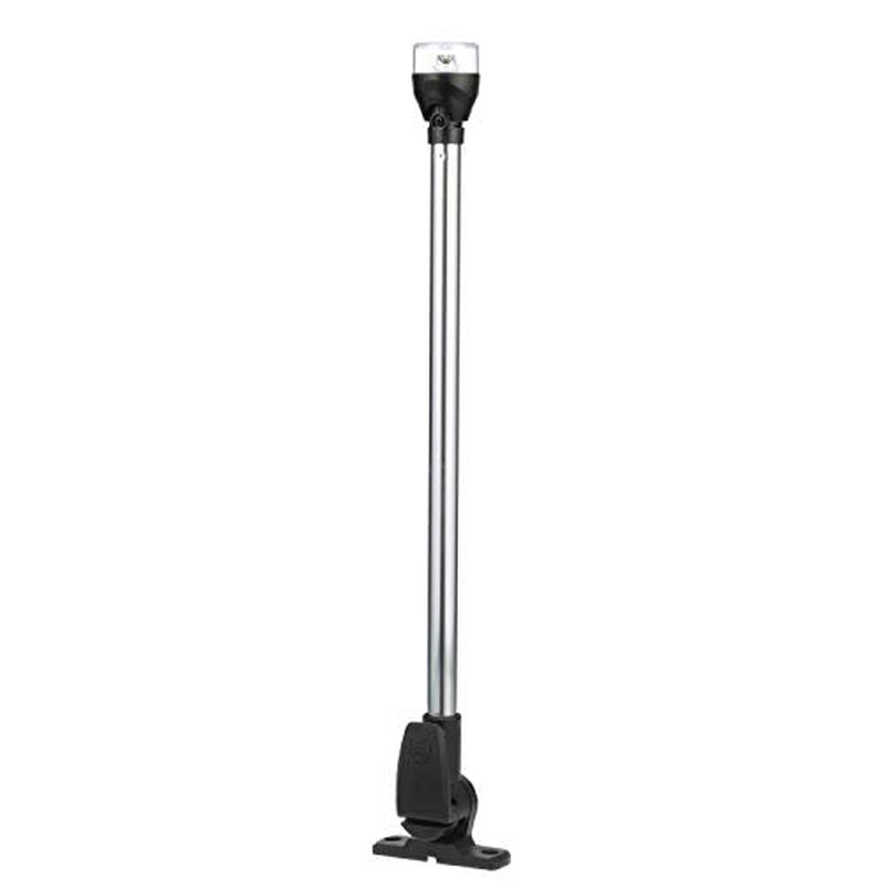 Attwood 5551-PA20-7 All-Round LED Fold Down Navigation Light Black Base, 20-Inch
