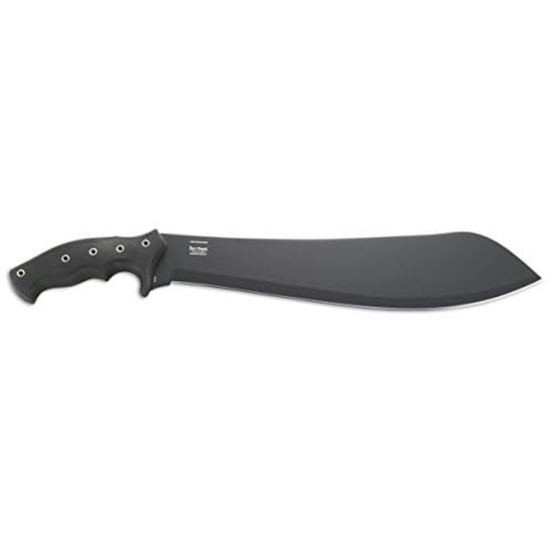 CRKT Halfachance Fixed Blade Parang Machete: 18 Inch Black Powder Coated Carbon Steel Parang Style Blade with Nylon Sheath for Survival, Hunting & Camping K920KKP